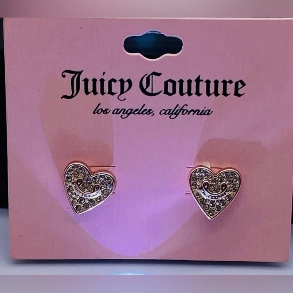 Juicy Couture Heart rhinestones, Earrings